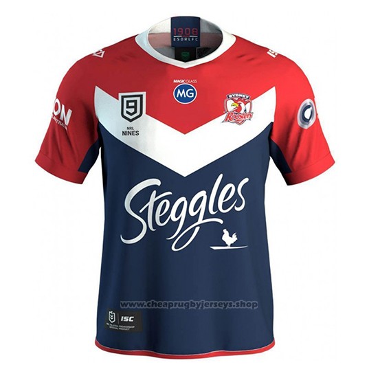 Sydney Roosters 9s Rugby Jersey 2020 Red Blue